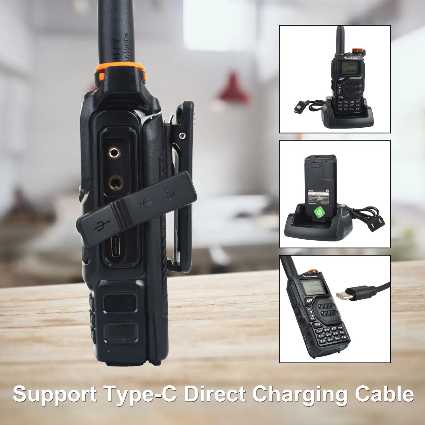 50-600MHz RX Walkie Talkie UV-K5 Quansheng VHFUHF 136-174MHz 400-470MHz RX TX Both DTMF VOX FM Air Band Wireless Freq Copy Radio