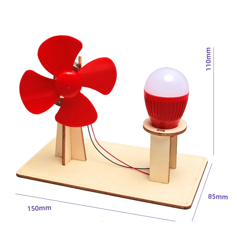 Wooden Hand Generator Kids Science Toy Funny STEM Technology Gadget Physics Kit Educational Toys for Children Learning Toy