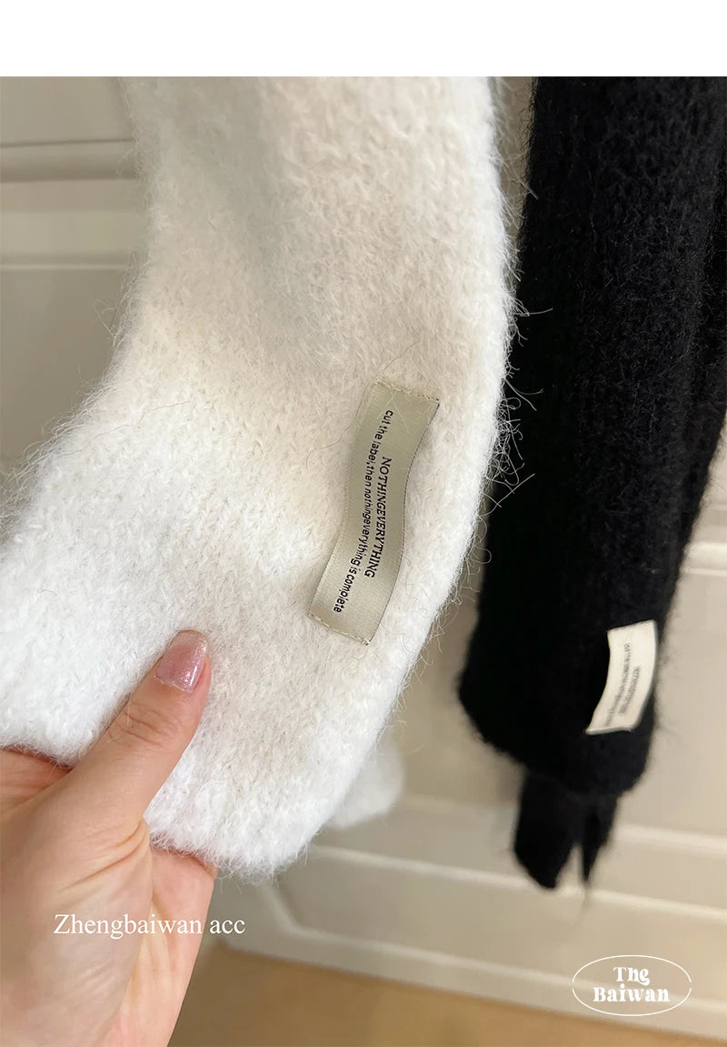 Korean Designer New Y2k Thin Scarf Women's Autumn Winter Long Soft Sticky Scarf Narrow Edition Decoration Small Scarf Versatile