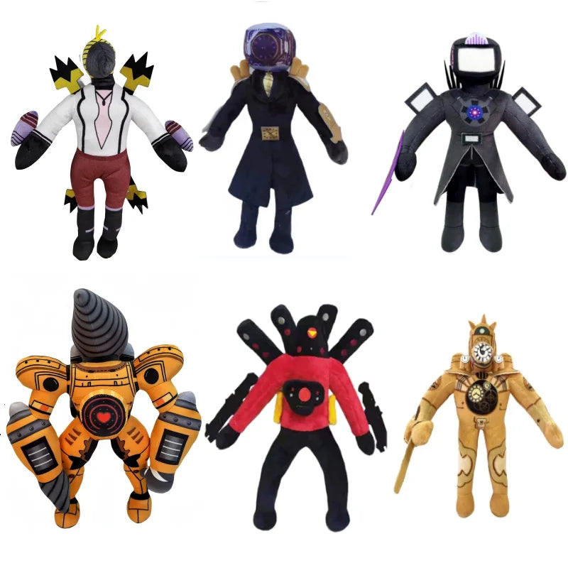 38pcs Skibidi Toilet Plush Soft Toy Cameraman TV Man Skibidi Dop Dop Yes Yes Titans Camcordeman Speakerman Speaker Man Doll