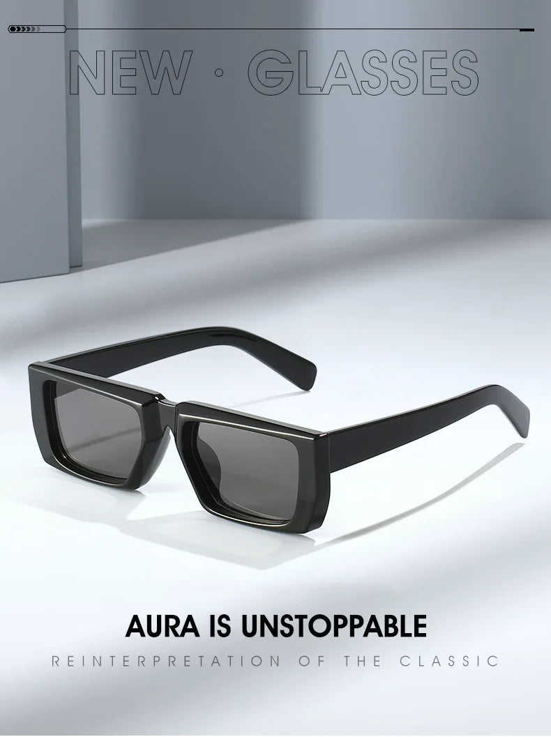 New Y2K Sunglasses for Men Women Trendy Sun Glasses Goggle Man Brand Designer Square Glasses Shades Female UV400 Eyewear