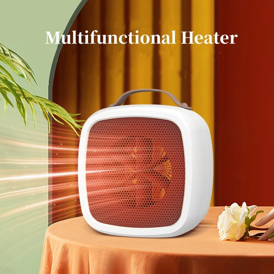 Mini Portable Electric Space Heater 500W Powerful Home Office Desktop Warm Air Heater Warmer Fan Household Silent For Winter