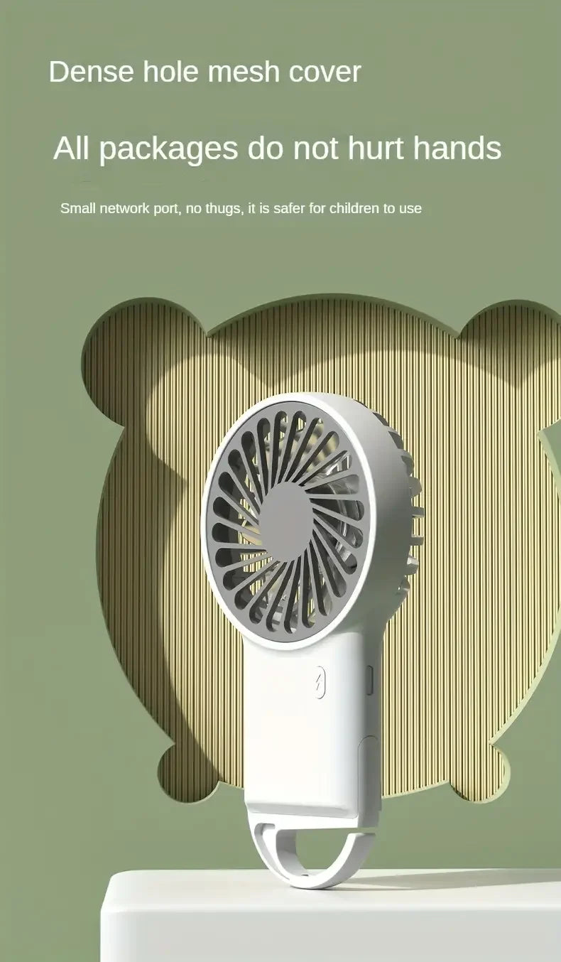 Portable Mini Fan With Carabiner,USB Rechargeable Silent Foldable Table Fan, Handheld Pocket Fan For Home Office Travel