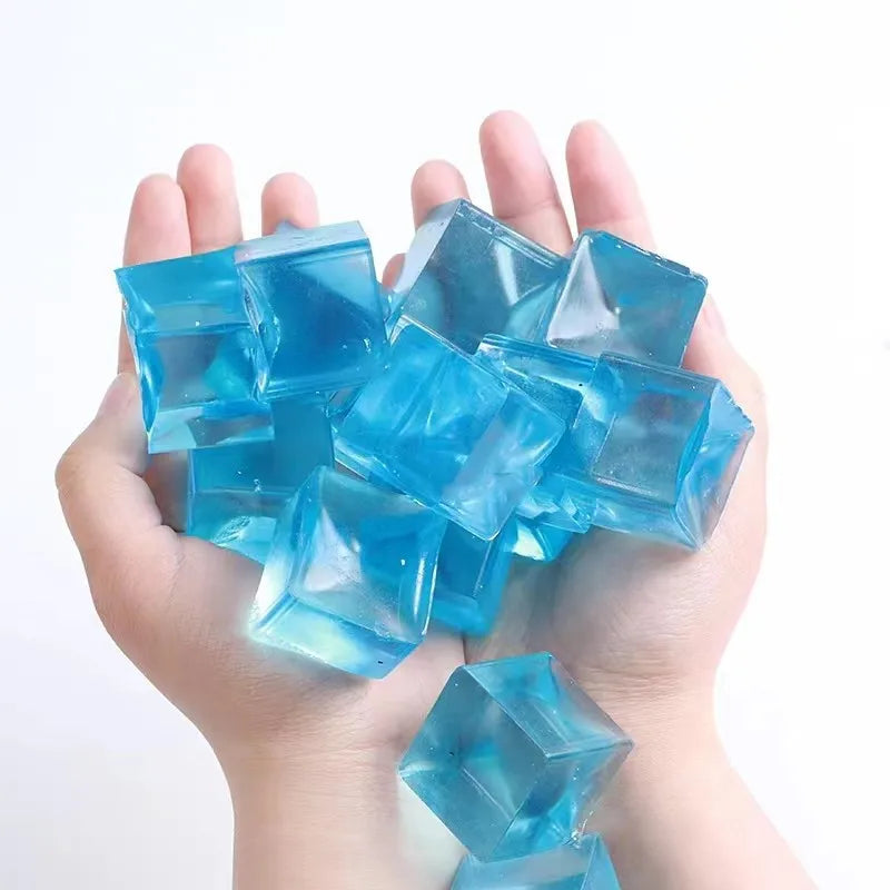 NEW Fidget Toy Mini Squishy Toys Mochi Ice Block Stress Ball Toy Kawaii Transparent Cube cat paw fish Stress Relief Squeeze Toy