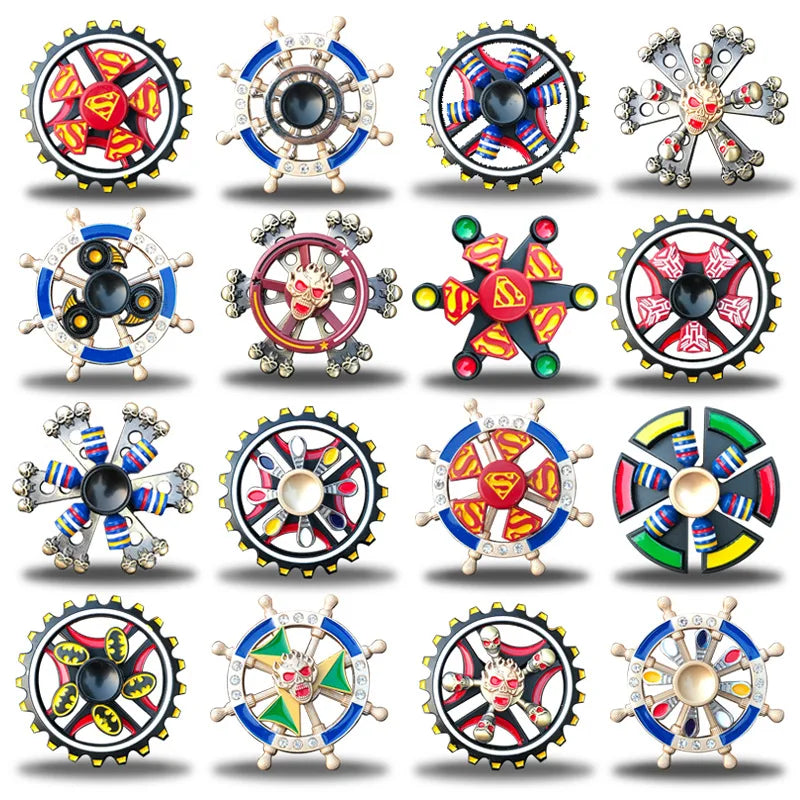 Rainbow Fidget Metal Spinner Colorful Finger Spinners High Speed Hand Spinners Fidget Toys for Stress Anxiety Relief for Adults