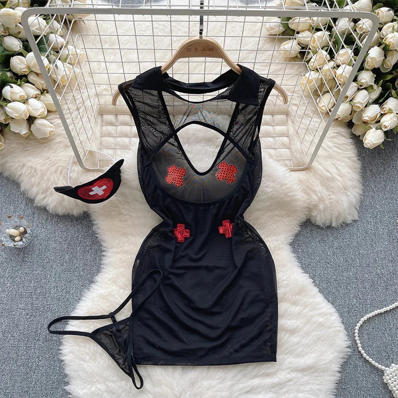 Girls Sexy Cute Japanese JK Uniform  Mini Checkered Strap Skirt Off Shoulder High Waist Elastic Cosplay Dress Hot Sweet Pajama