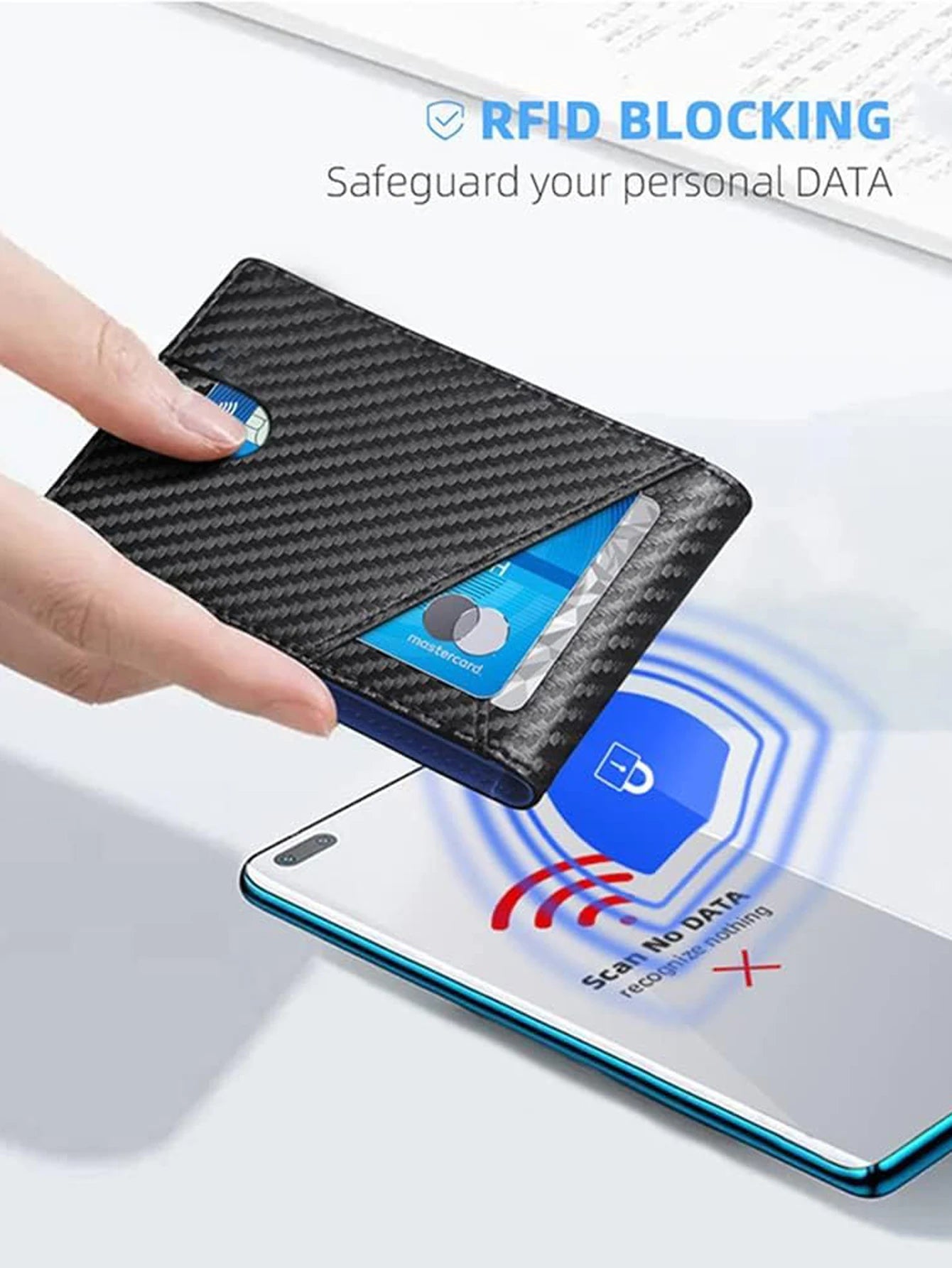 Minimalist men's wallet RFID anti-theft brush double fold cross front pocket portable card holder 12 card multifunctional wallet