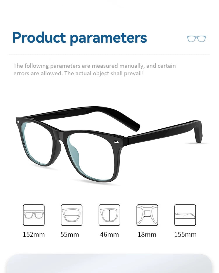 2024 G05 Smart Glasses Open Ear Music Hands-Free Calling Stereo Sound Wearable Headsets Smart Sports Anti-Blue Light Sunglasses