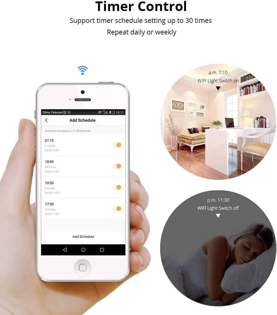 Wifi Smart Light Switch EU 86 Glass Screen Touch Panel Voice Control Wireless Wall Switches with Alexa Google Home 1/2/3/4 Gang