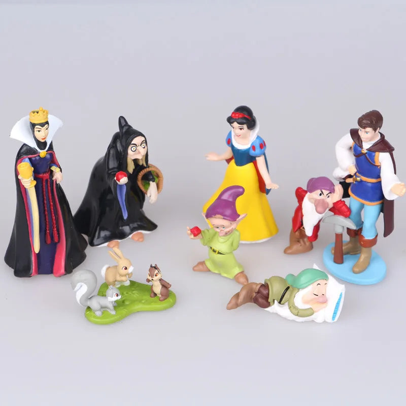 8Pcs/Set Movie Snow White And The Seven Dwarfs Action Figure Snow Princess Pretty Dolls Collection Children Toys