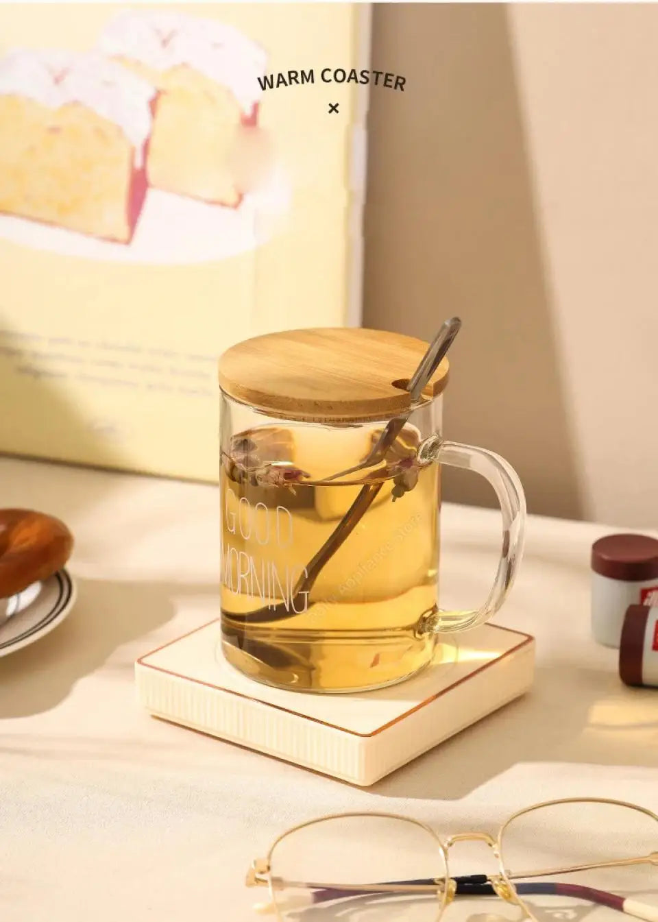 Cup Heater Mug Warmer Electric Hot Plate 55C Thermostatic Heating Pad Warm Coaster For Coffee Milk Tea Friends Gift 110V/220V