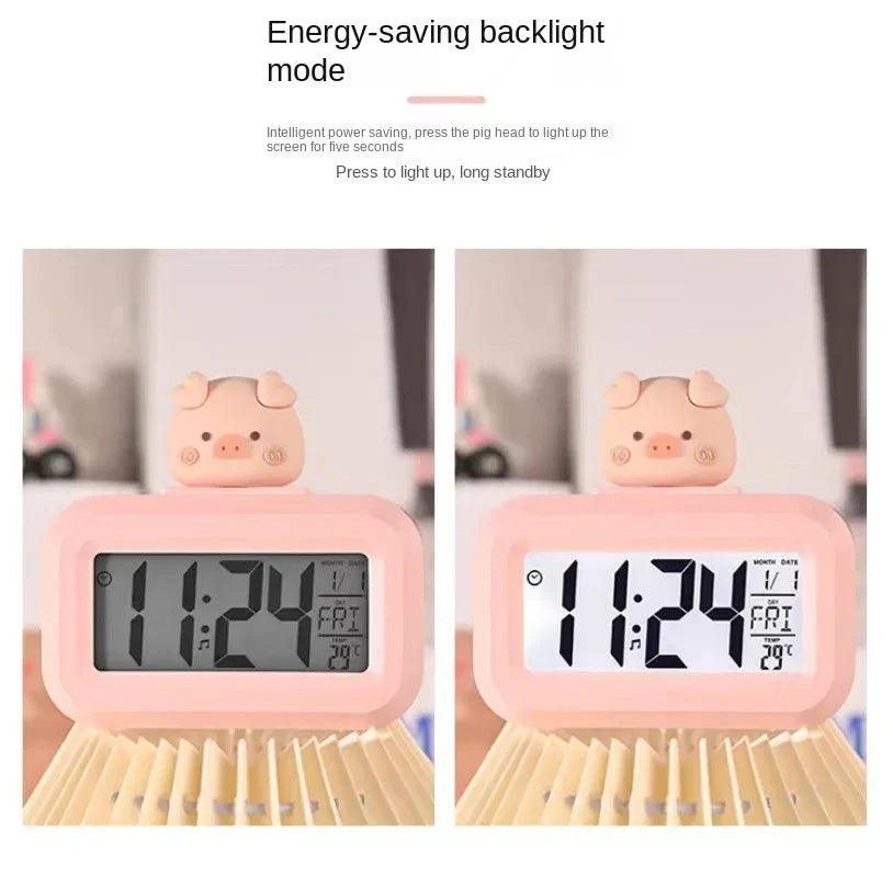 Cartoon Music Stopwatch for Studying Time Management Date Countdown Timer Digital Table Clocks Reminder Desktop Alarm Clock