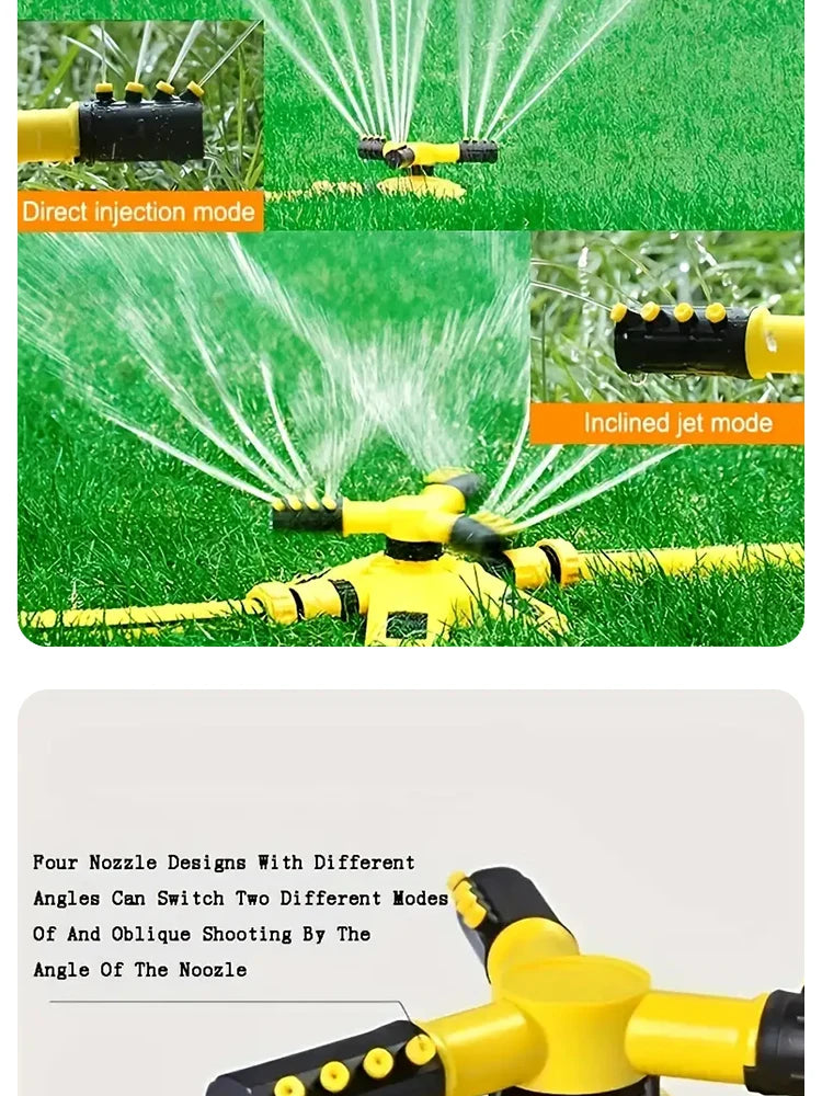 360 Degree Automatic Rotating Sprinkler Head For Nursery Irrigation, Rotating Three-way Sprinkler Series Sprinkler