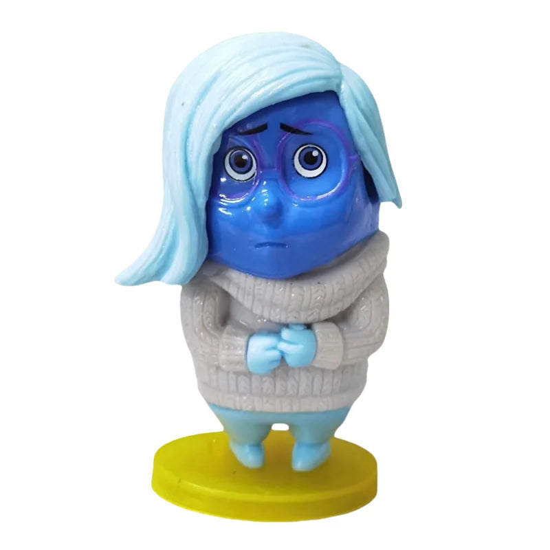 New Inside Out 2 Action Figure Toy Cartoon Movie Joy Anxiety Anger Sadness Disgust Fear Model Doll Figurines Kids Gift