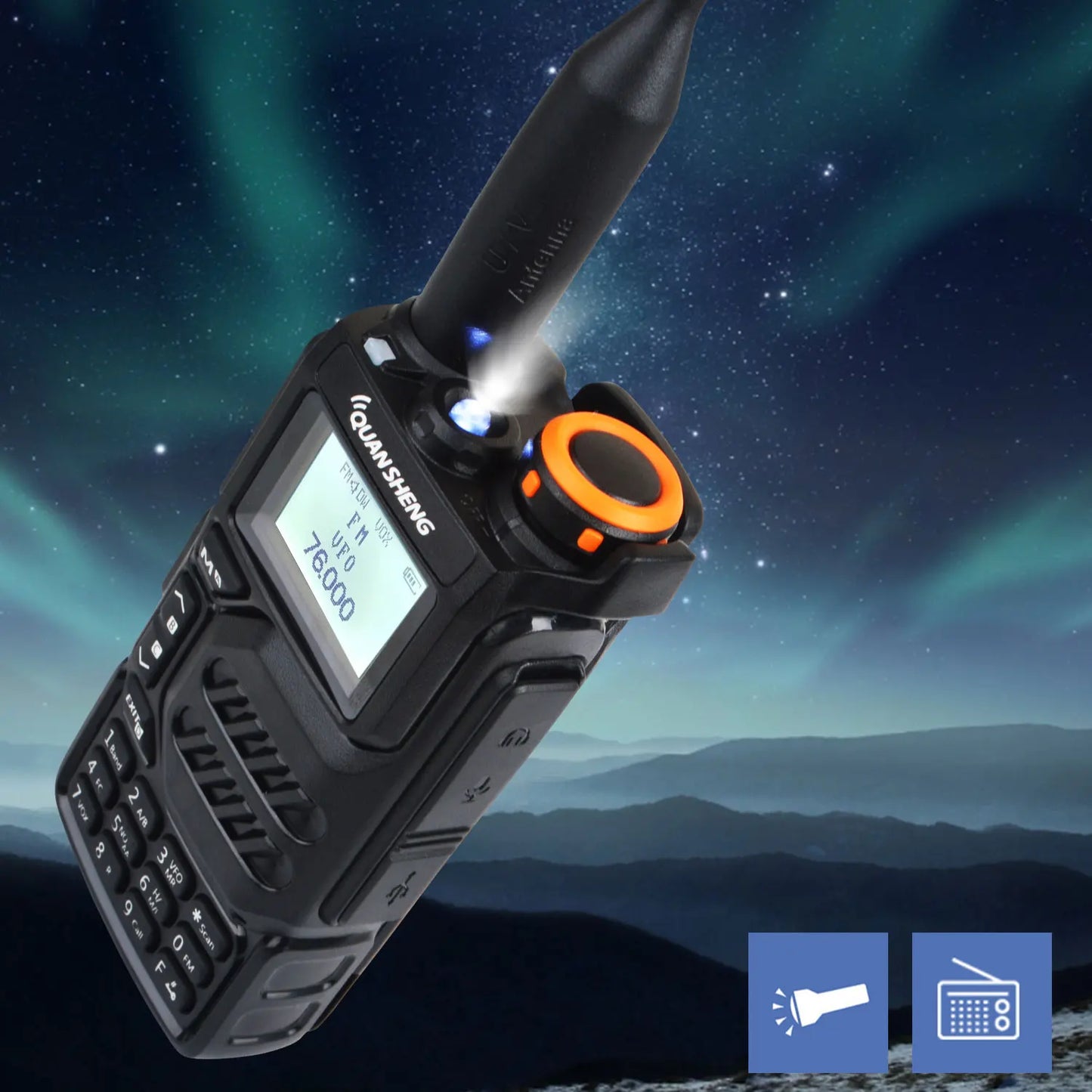 50-600MHz RX Walkie Talkie UV-K5 Quansheng VHFUHF 136-174MHz 400-470MHz RX TX Both DTMF VOX FM Air Band Wireless Freq Copy Radio