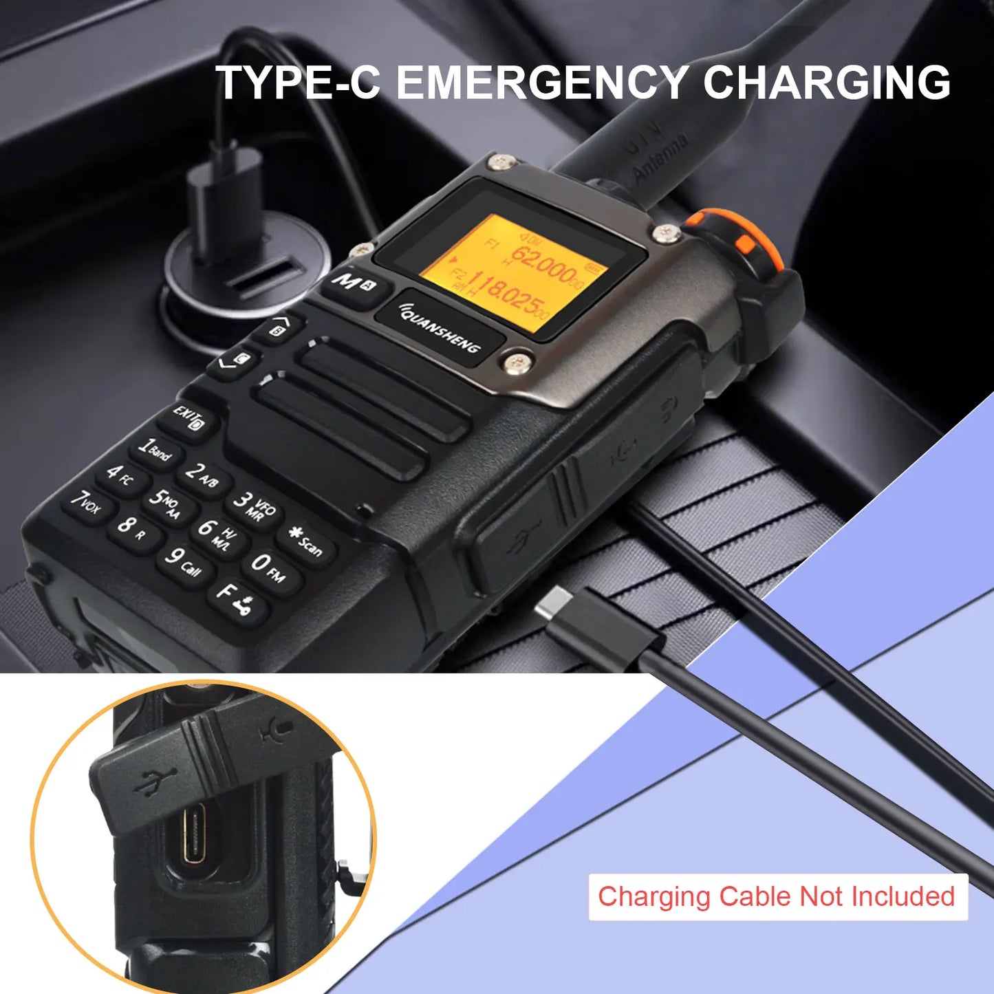 UV-K5(8) Air Band 50-600MHz Rx Multi-Band 136-600MHz Tx DTMF Scrablmer Vox Frequency Scan Copy NoAA FM Quansheng  Walkie Talkie