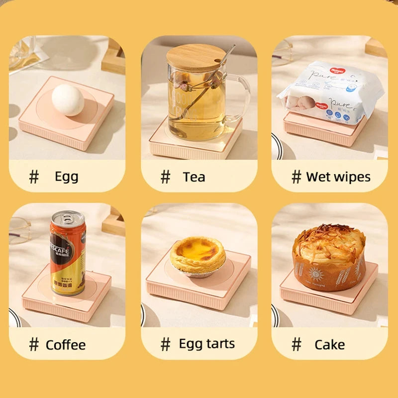 Cup Heater Mug Warmer Electric Hot Plate 55C Thermostatic Heating Pad Warm Coaster For Coffee Milk Tea Friends Gift 110V/220V