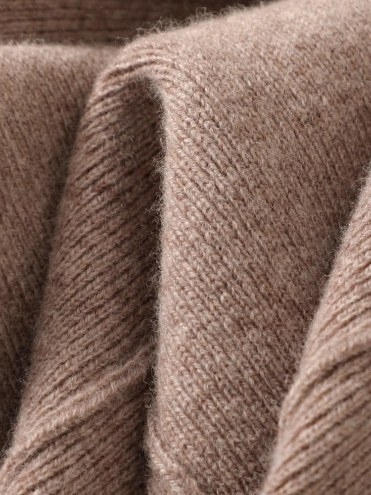 Women 100% Merino Wool Knitted Wide Leg Pants Autumn Winter Basic Soft Warm Cashmere Knit Trousers Casual Simple Style Korean