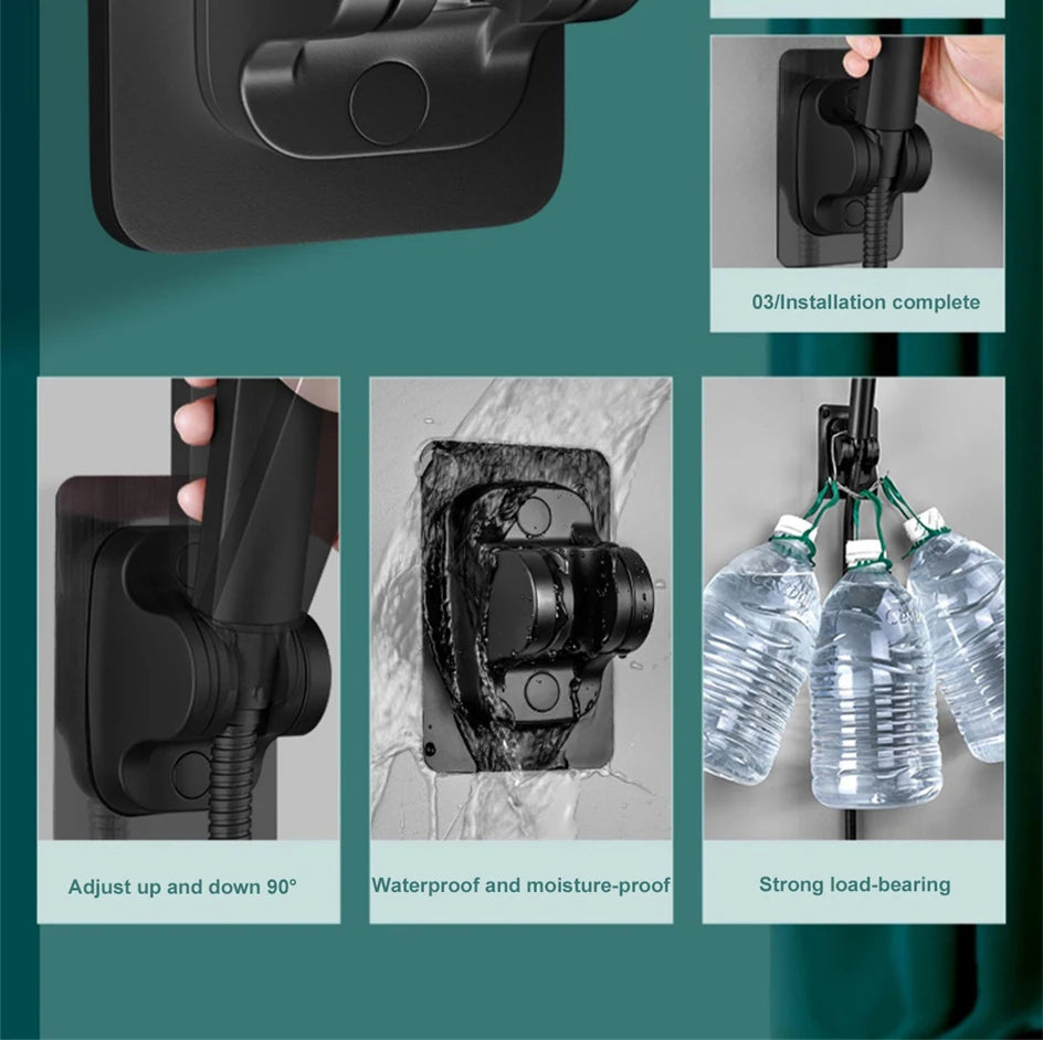 VILOYI 8 Modes Adjustable Shower Head High-pressure Water Saving Black Showerhead Handheld Bathroom Massage Showers Nozzle