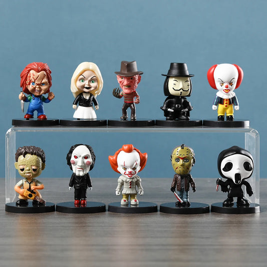 Horror Movie Character Figure Figurine Model Dolls Toys 10pcs/set