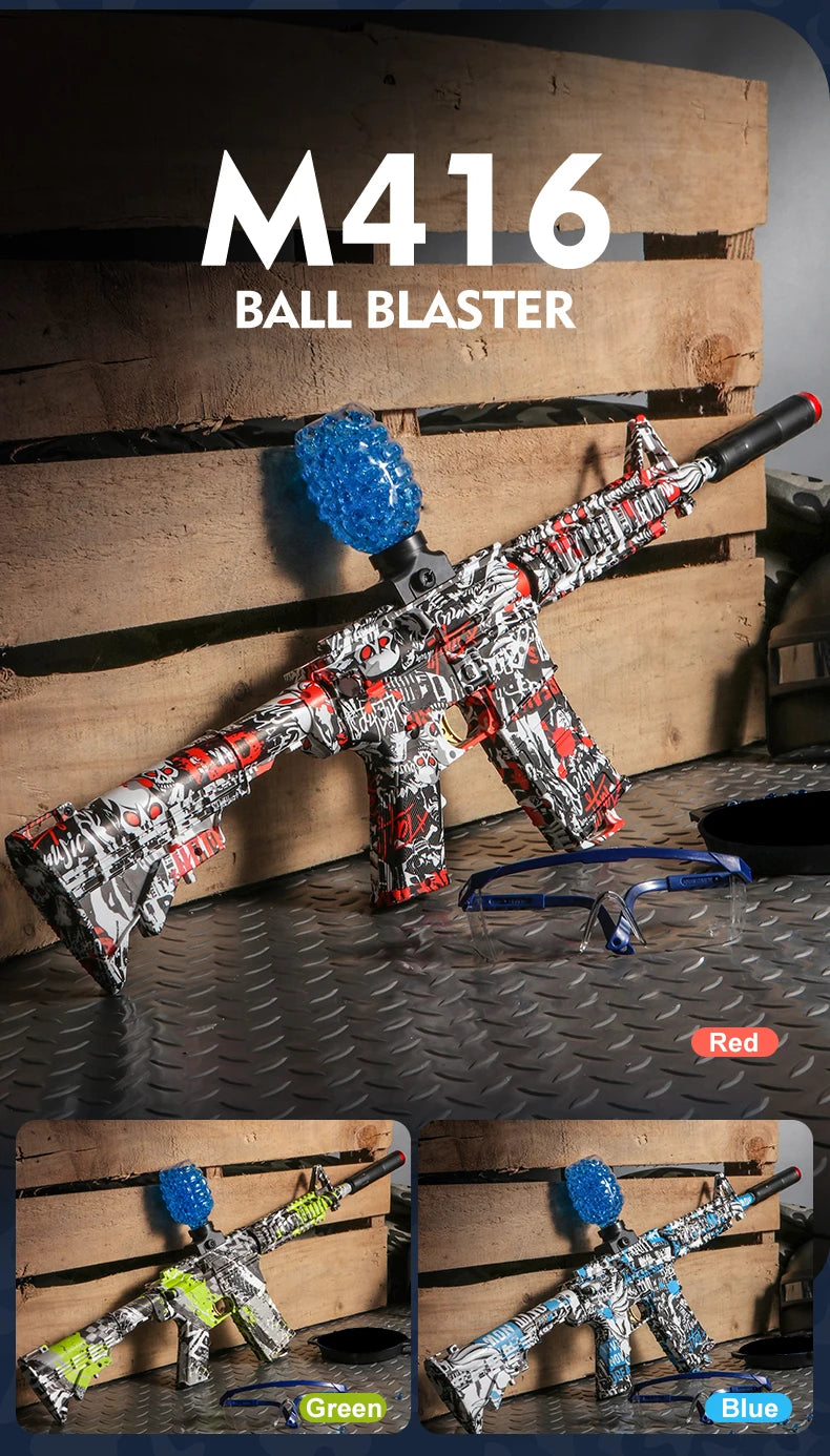 M416 Electric Blaster Gun Set, High Precision Shooting Toy, Perfect Outdoor Toy Gift for Birthday (Bullets Excluded)