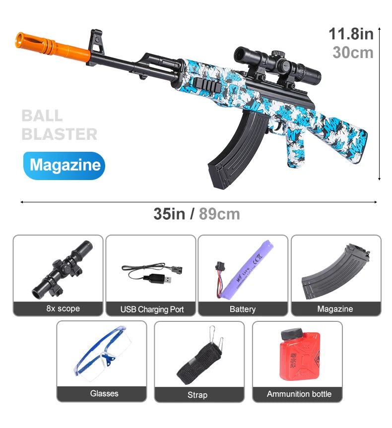 M416 Electric Blaster Gun Set, High Precision Shooting Toy, Perfect Outdoor Toy Gift for Birthday (Bullets Excluded)