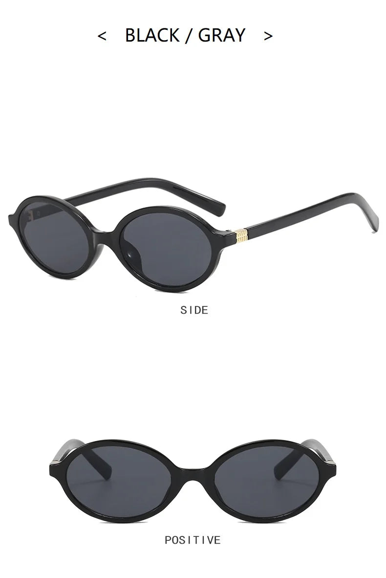 Oval Small Frame Luxury Brand Woman Sunglasses Women Retro Female Glasses Anti-blue Light Eyeglasses Trend Ladies Glasses men