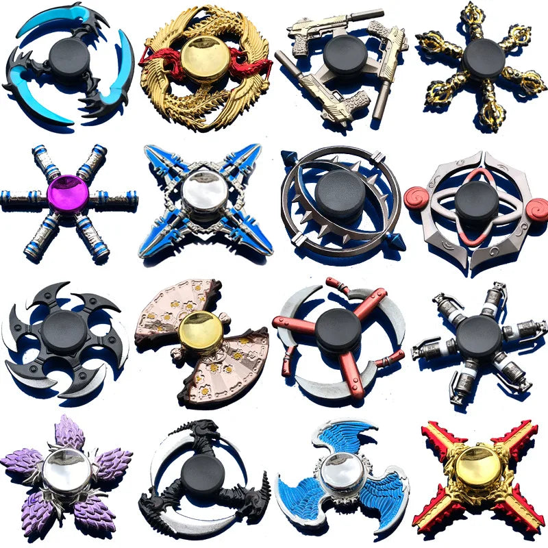 Rainbow Fidget Metal Spinner Colorful Finger Spinners High Speed Hand Spinners Fidget Toys for Stress Anxiety Relief for Adults