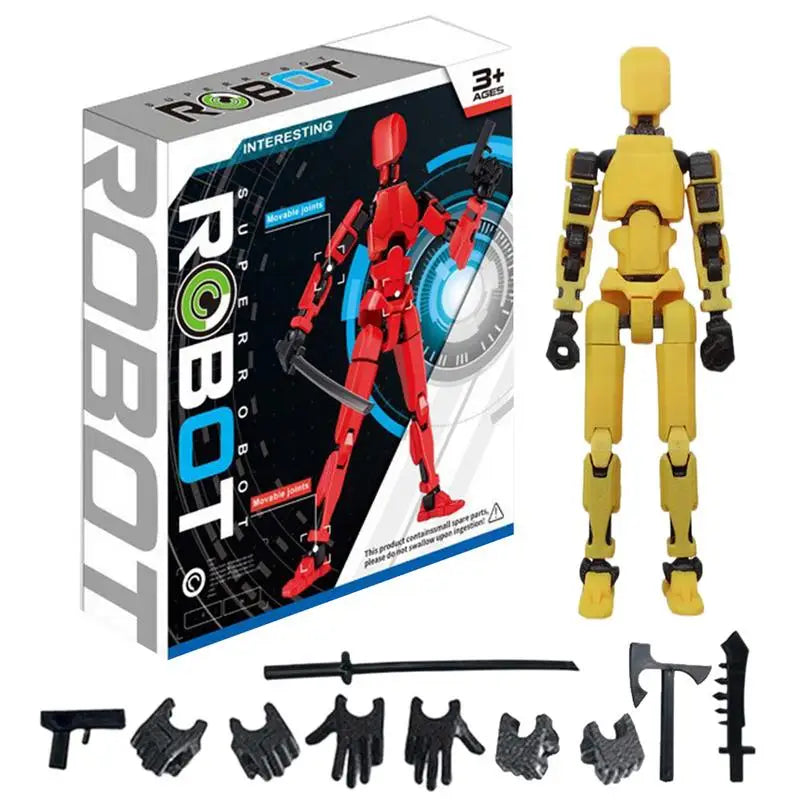 Multi Jointed Action Figures Articulated Figure Robot Action Figure Movable Mechanical Toy Unique Collectibles Figures Full Body