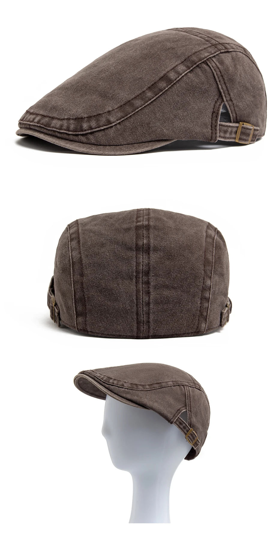 New Vintage Cotton Beret Men Women Fashion Flat Visor Cap Casual Autumn Berets Retro Newsboy Hat Summer Unisex Adjustable