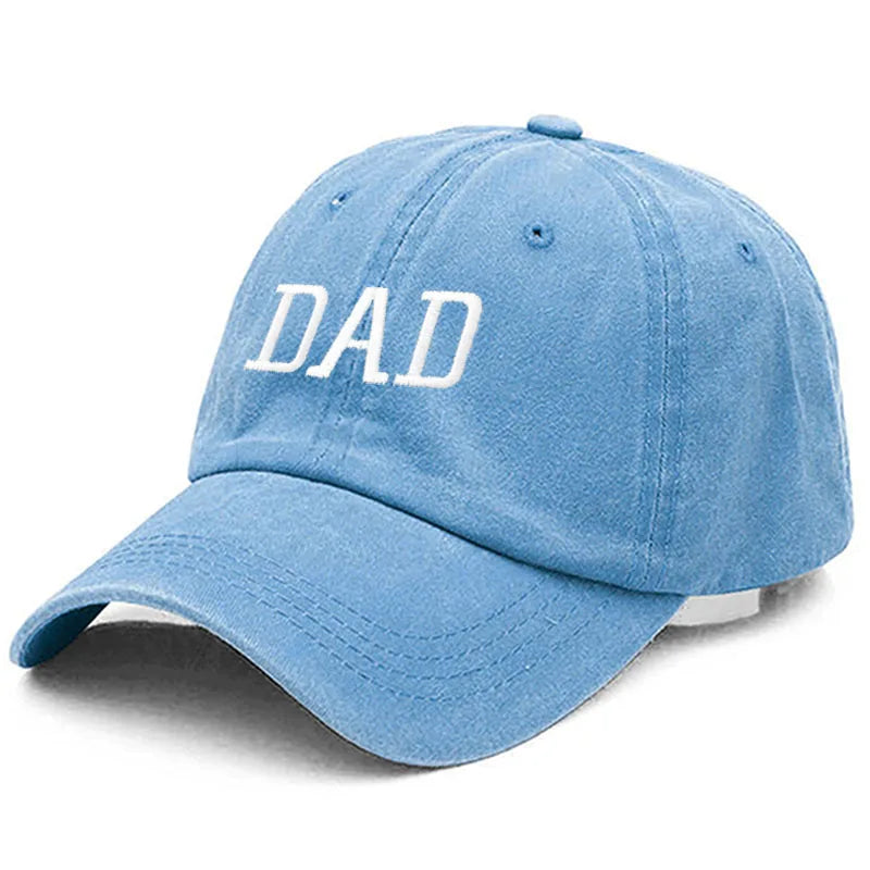 DAD MOM Embroidery Pure Cotton Baseball Cap Fashion Women Men Hat Sport Visors Snapback Cap Sun Hat Breathable Outdoor Caps