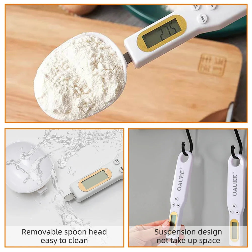 Electronic Kitchen Scale LCD Digital Measuring 500g 0.1g Precise Digital Spoon Food Flour Milk Coffee Scale Kitchen Mini Tool