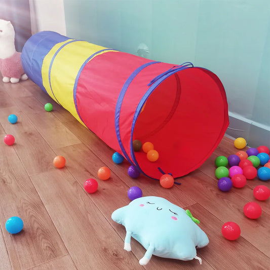Portable Children's Tent Crawling Tunnel Kids Little House Play House Tipi Tent Indoor Toy Tube Baby Crawling Games Rainbow Tent