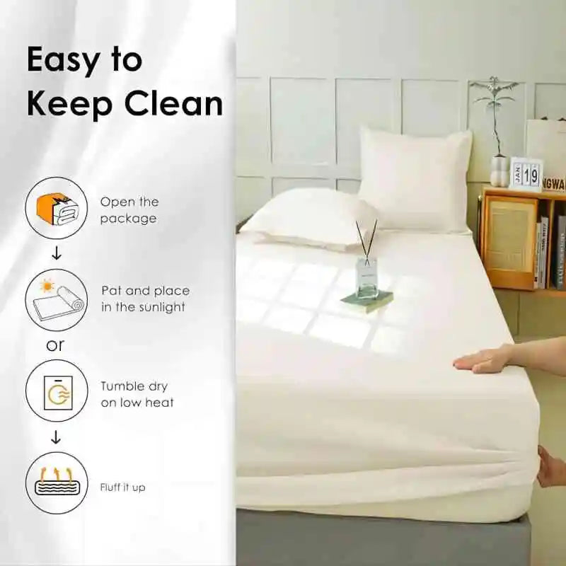 Full Waterproof Mattress Protector, Ultra Soft Breathable Bed Cover with Deep Pocket, Machine Washable ,Various Sizes and colors
