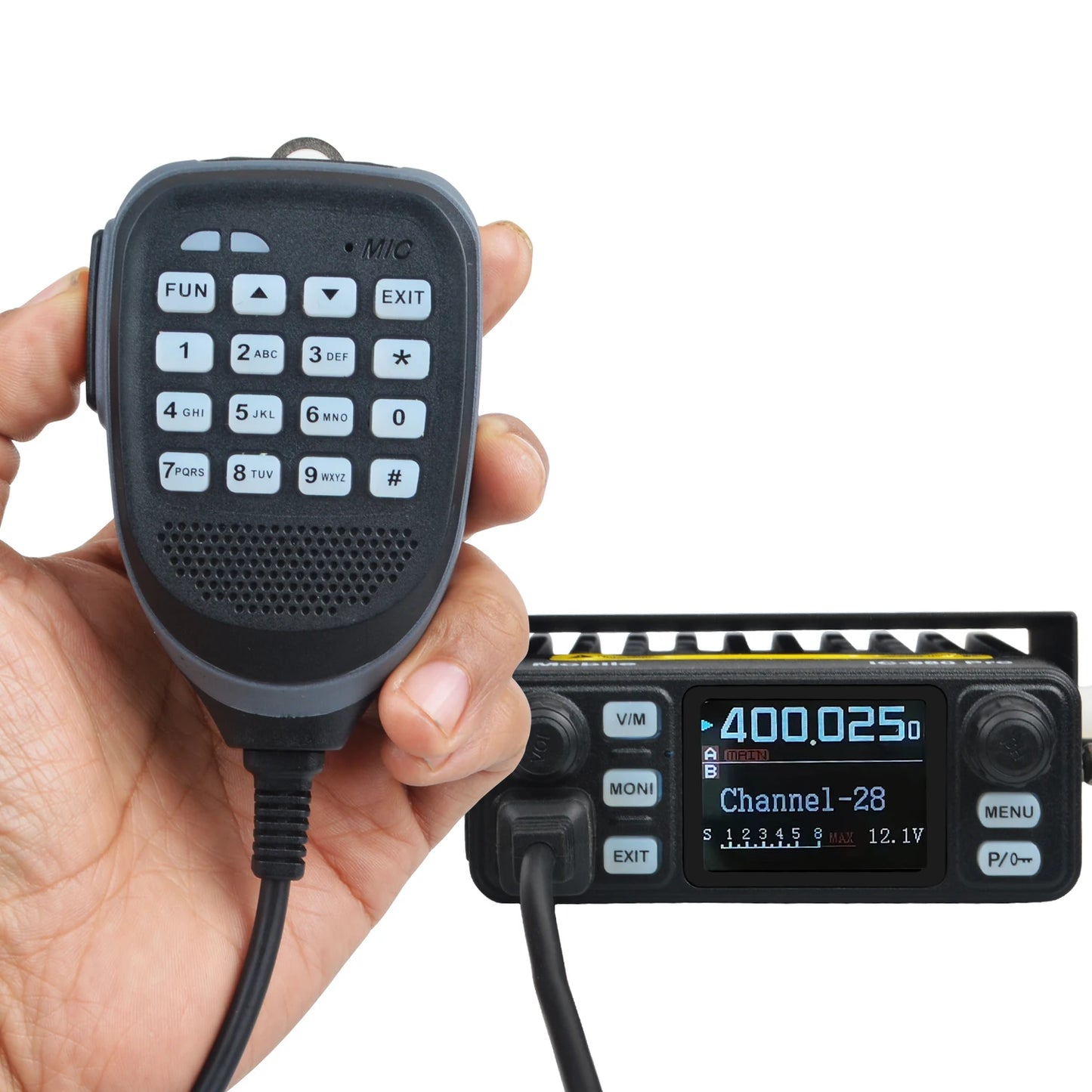 Hiroyasu Walkie Talkie IC-980Pro VHF UHF Dual Band Dual Watch 25W 200Ch Noise Reduction Mini FM Vox Scrambler Mobile Radio