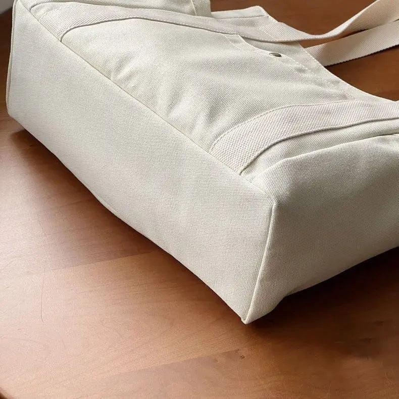 Large Capacity Canvas Tote Bags for Work Commuting Carrying Bag College Style Student Outfit Book Shoulder Bag
