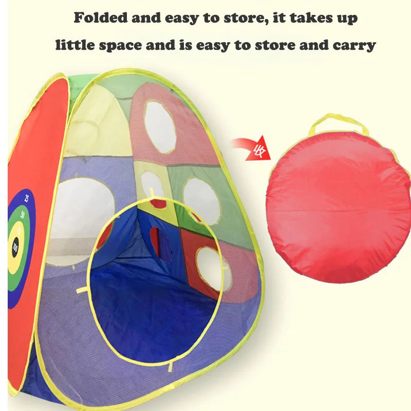 3-5 Pcs Portable Children's Camping Tent Kids Beach Tent Ocean Ball Pool Kids Tent Pop-up Tent Play House Baby Crawling Tunnel