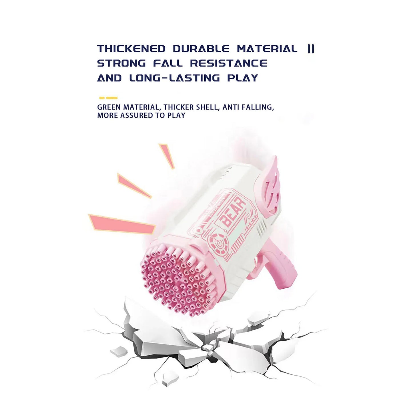 69Holes Rocket Bubble Gun ，Automatic Bubbles Machine Gun Launcher Shape Blower Soap Toys For Kid Bubble Machine Party Supplies