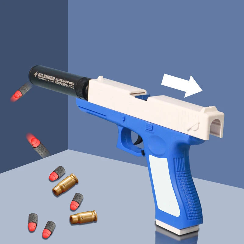 Upgrade Shell Throwing Toys Gun Ejection G17 Handgun Soft Darts Bullets Airsoft Pistol For Boys Outdoor Sports Shooting Gift