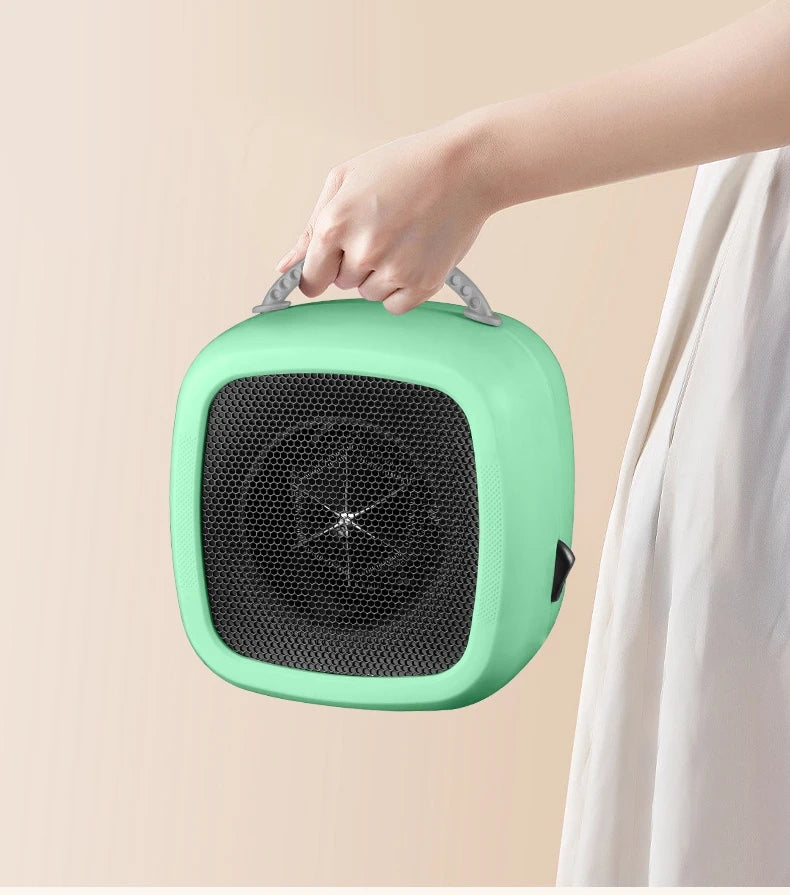 Mini Portable Electric Space Heater 500W Powerful Home Office Desktop Warm Air Heater Warmer Fan Household Silent For Winter
