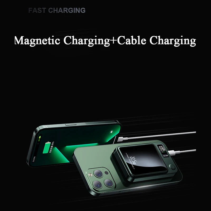 100000mAH Power Bank Magnetic Wireless 22.5W Ultra Capacity Super Fast Charging Magnetic Power Bank For Iphone15 Samsung Xiaomi