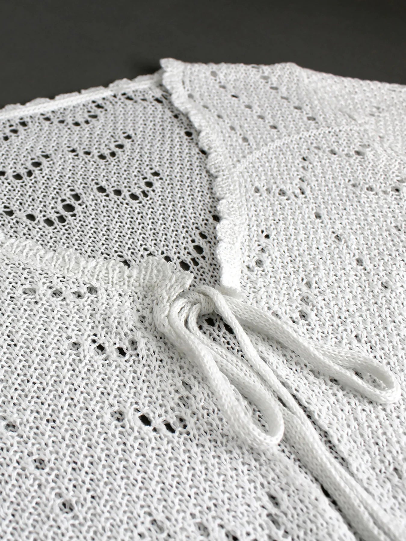 Women's knitting beach short-sleeved wispy knit cardigan