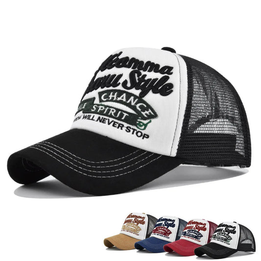 New Letter embroidery Baseball Cap Men Women Mesh Hat Summer Outdoors Sunshade Fashion Sport Snapback Trucker Caps Hip Hop Hats