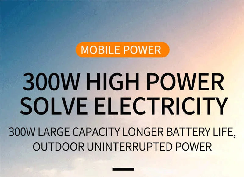 220V 300W Portable Power Station 90000mAh Powerful Emergency Power Supply Outdoor Camping External Spare Battery For Laptop