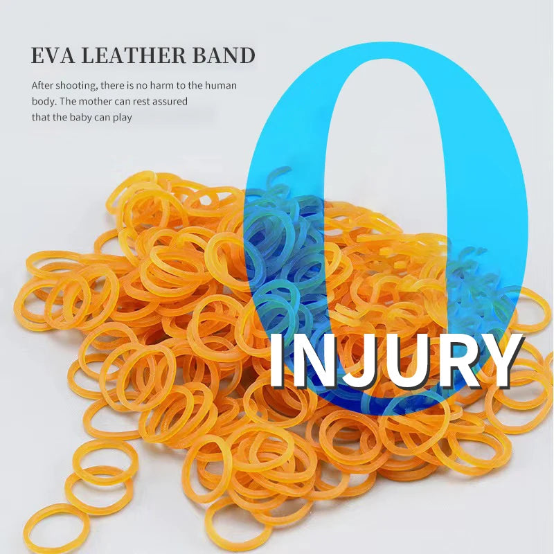 1PCS Keychain Elastic Leather Rubber Band Shooting Pistol Kid Outdoor Party Folding Gifts Boyfriend Fidget Toys