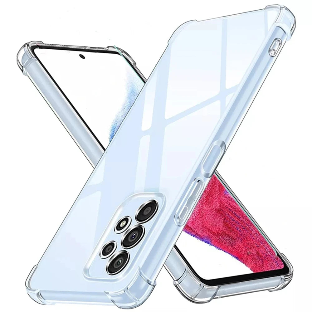 Luxury Clear Phone Case For Samsung Galaxy A52 Shockproof Case For Samsung A53 A54 Back Cover