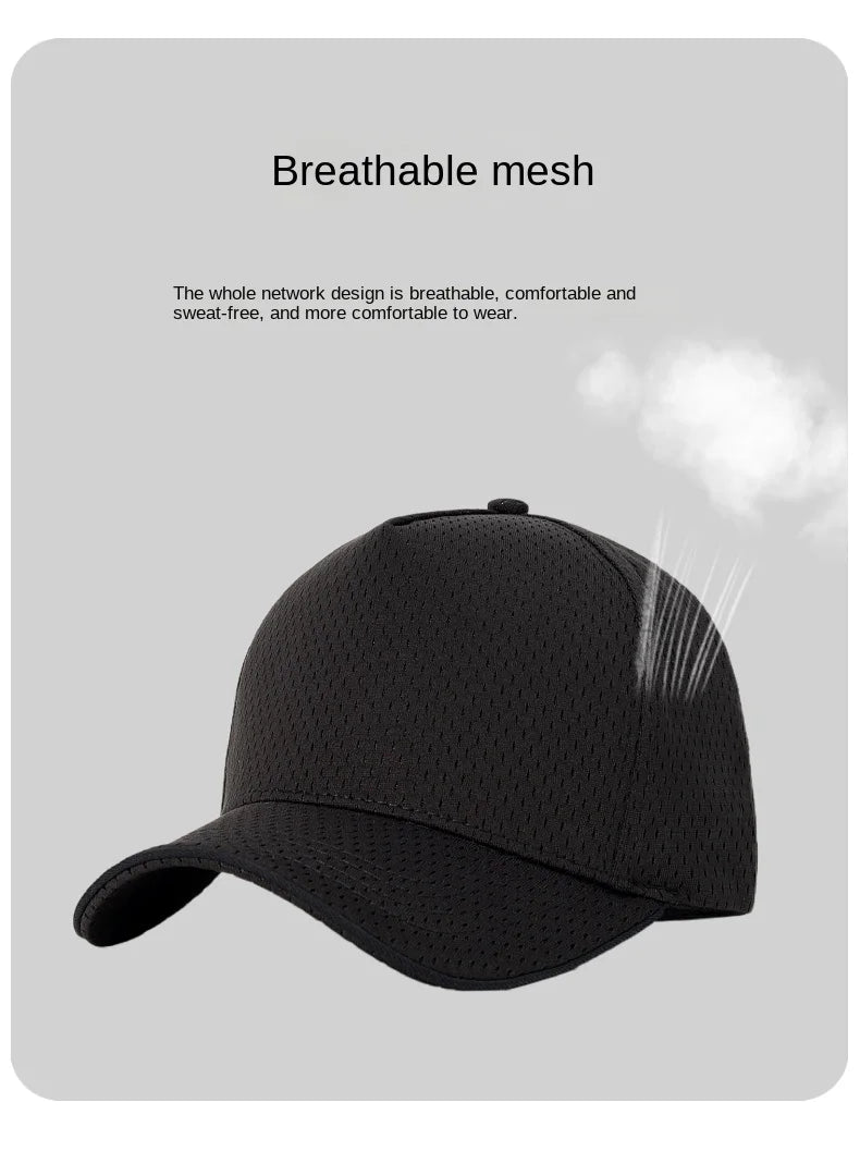 Big Head Large Size Quick Dry Running Hats High Crown Plain Mesh Baseball Cap Men and Women Breathable Golf Hat  Sports Hats