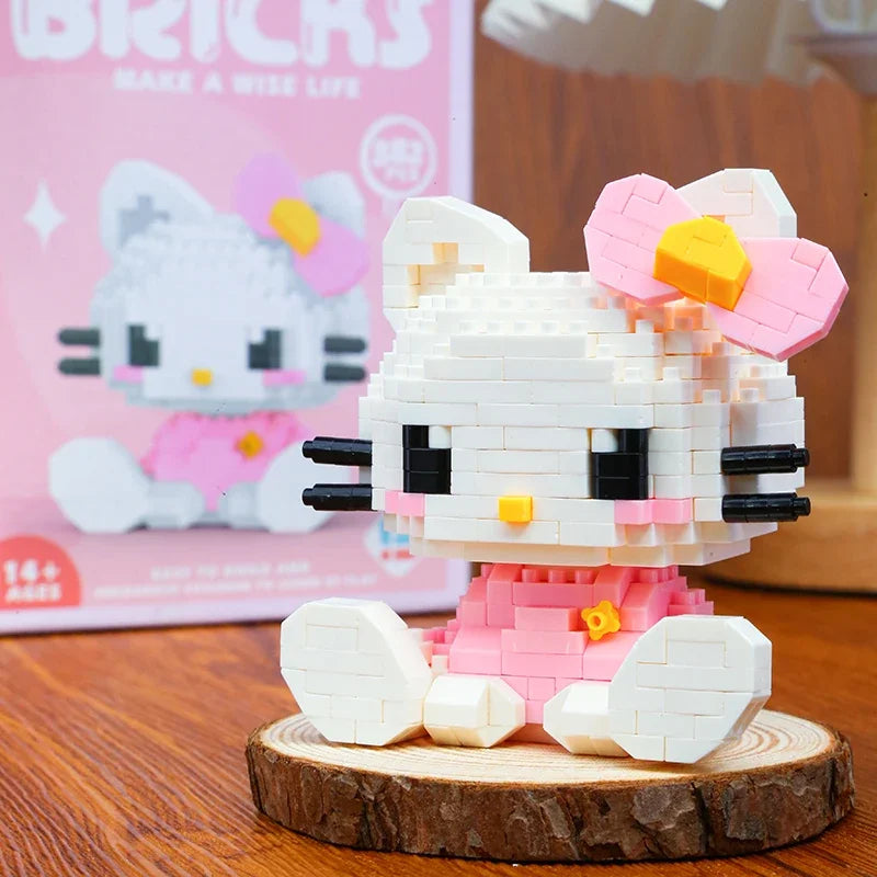 Disney Kuromi LinaBell Hello Kitty Building Blocks Princess Cartoon Bricks for CHILDREN'S Birthdays Halloween Christmas Easter