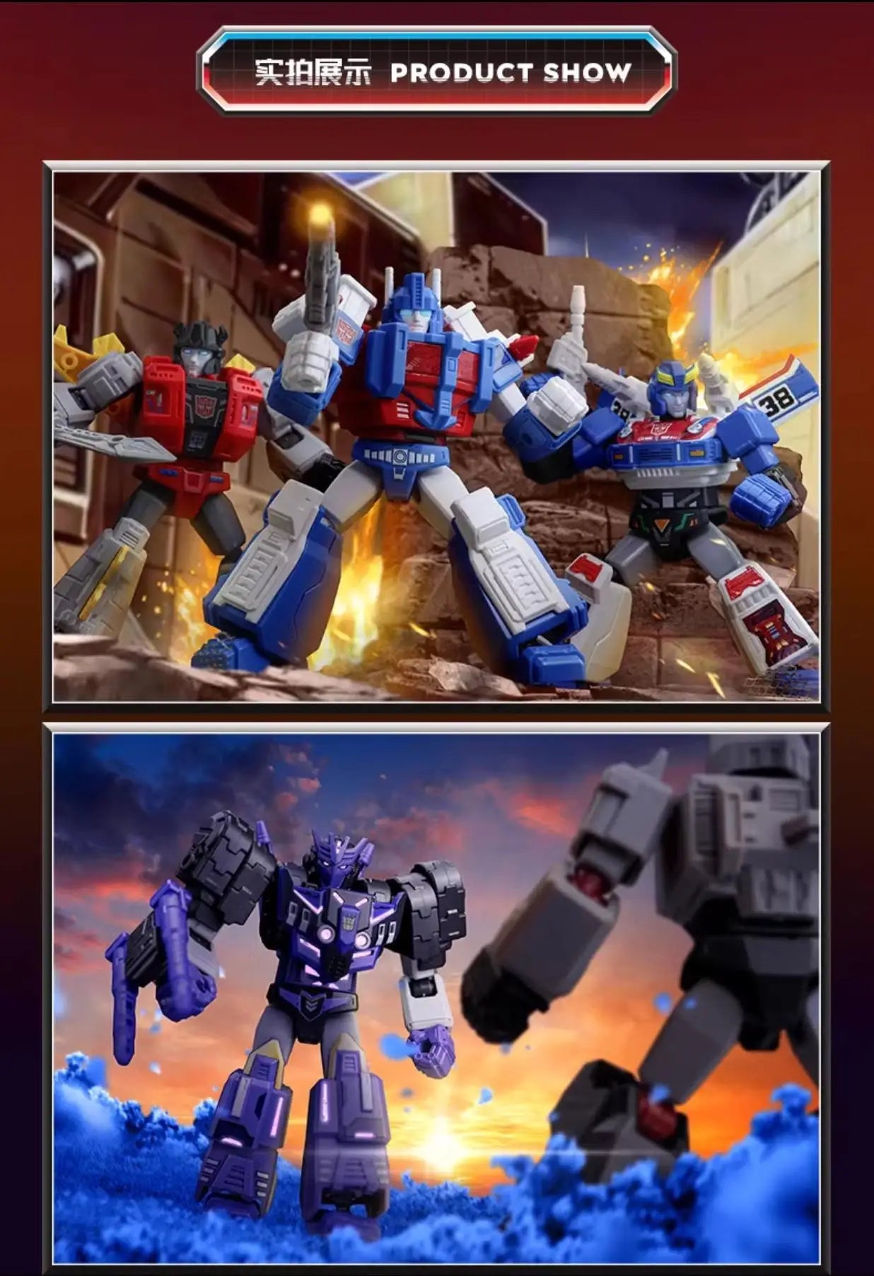 Original Transformers 40th Animation Movies Peripheral Toys Shockwave Q-Version Movable Model Figure Collection Galaxy Vol.4