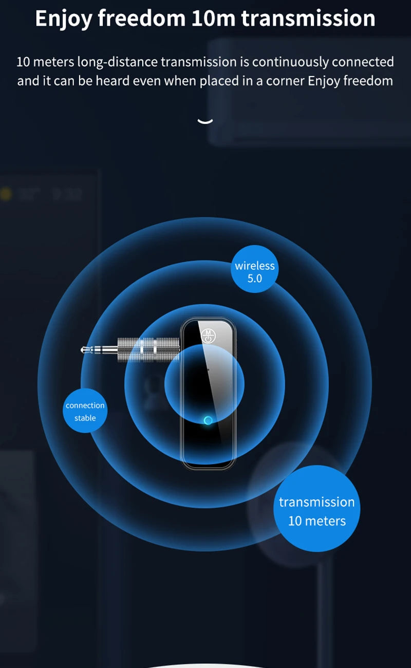 Bluetooth 5.0 Audio Receiver Transmitter Hansfree Call 3.5mm AUX Jack RCA USB Dongle Stereo Wireless Adapter For TV PC Car Kit